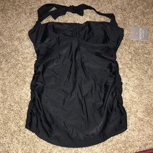 Athleta Black Sara halter Tankini Sz 36 D/DD